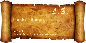 Lendel Bence névjegykártya